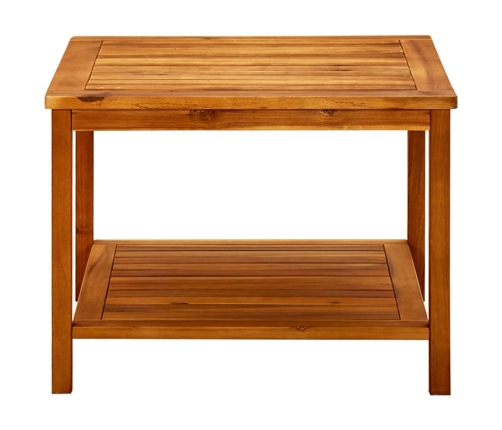 Mesa de centro de madera maciza de acacia 60x60x45 cm