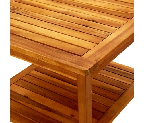 vidaXL Mesa de centro de madera maciza de acacia 60x60x45 cm