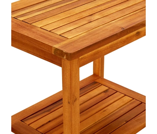 Mesa de centro de madera maciza de acacia 50x35x45 cm