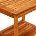 Mesa de centro de madera maciza de acacia 50x35x45 cm