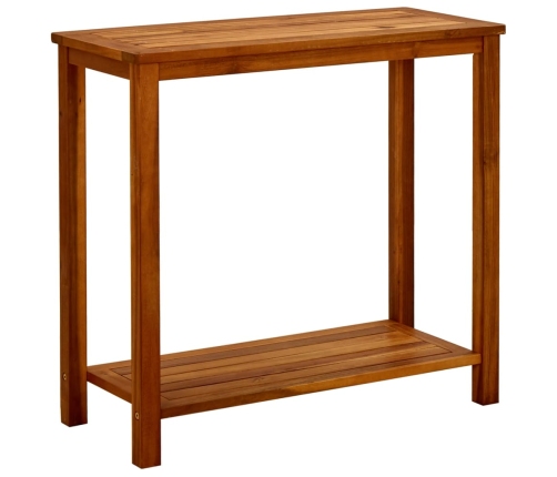 Mesa consola de jardín madera maciza de acacia 80x35x75 cm