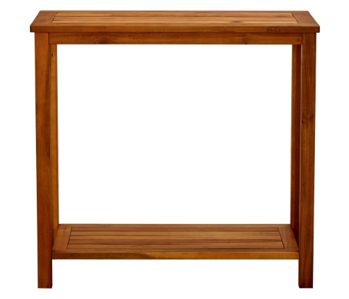 Mesa consola de jardín madera maciza de acacia 80x35x75 cm