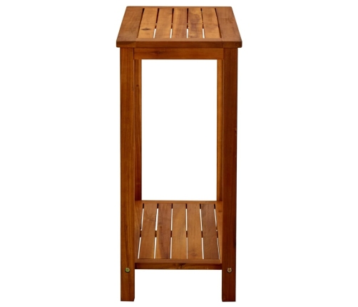 Mesa consola de jardín madera maciza de acacia 80x35x75 cm