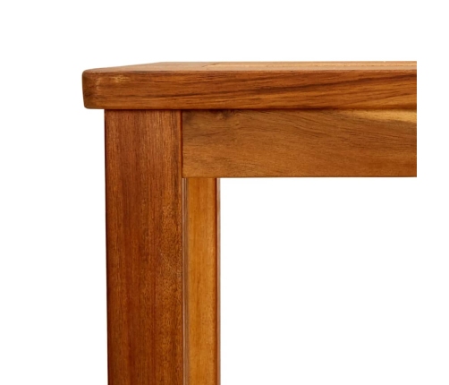 Mesa consola de jardín madera maciza de acacia 80x35x75 cm