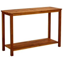 Mesa consola de jardín madera maciza de acacia 110x40x75 cm