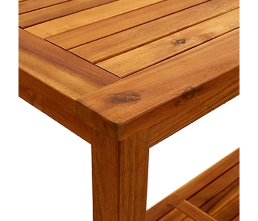 Mesa consola de jardín madera maciza de acacia 110x40x75 cm