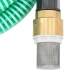 Manguera de succión con conectores de latón PVC verde 29 mm 4 m