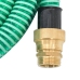 Manguera de succión con conectores de latón PVC verde 29 mm 4 m