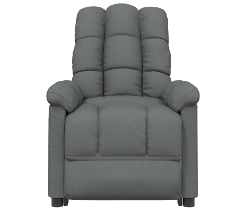 Sillón reclinable eléctrico de tela gris oscuro