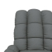 Sillón reclinable eléctrico de tela gris oscuro