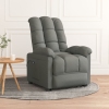 Sillón reclinable eléctrico de tela gris oscuro