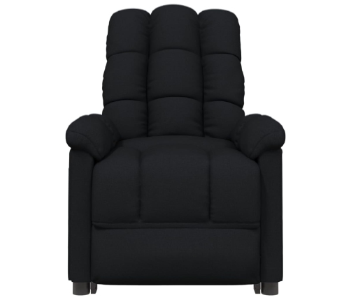 Sillón reclinable eléctrico de tela negro