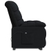 Sillón reclinable eléctrico de tela negro