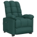 Sillón reclinable eléctrico tela verde oscuro