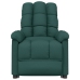 Sillón reclinable eléctrico tela verde oscuro