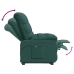 Sillón reclinable eléctrico tela verde oscuro