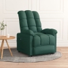 Sillón reclinable eléctrico tela verde oscuro