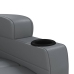 Sillón reclinable eléctrico cuero sintético gris antracita