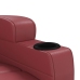 Sillón de masaje eléctrico cuero sintético rojo tinto