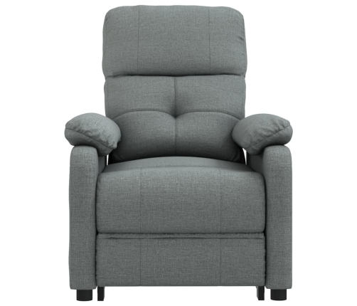 Sillón reclinable eléctrico de tela gris oscuro