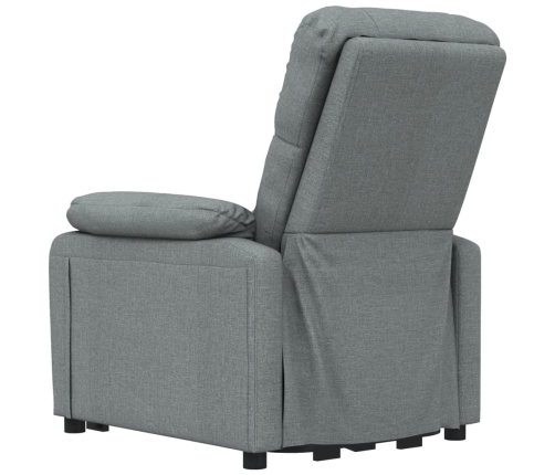 Sillón reclinable eléctrico de tela gris oscuro