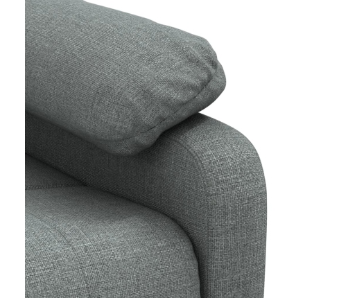 Sillón reclinable eléctrico de tela gris oscuro