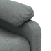 Sillón reclinable eléctrico de tela gris oscuro