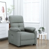 Sillón reclinable eléctrico de tela gris oscuro