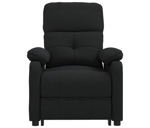 Sillón reclinable eléctrico de tela negro