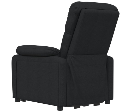 Sillón reclinable eléctrico de tela negro