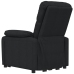 Sillón reclinable eléctrico de tela negro