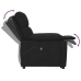 Sillón reclinable eléctrico de tela negro