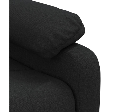 Sillón reclinable eléctrico de tela negro