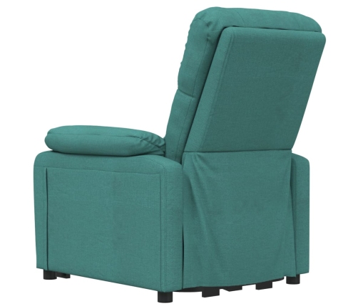 Sillón reclinable eléctrico tela verde oscuro