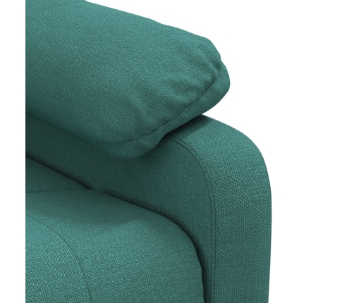 Sillón reclinable eléctrico tela verde oscuro