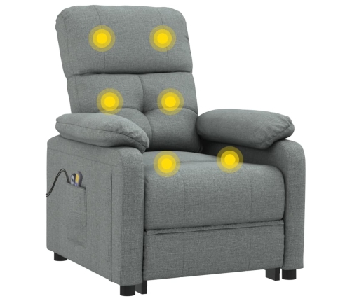 Sillón de masaje eléctrico tela gris oscuro