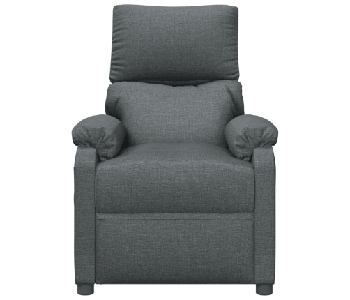 Sillón reclinable eléctrico de tela gris oscuro