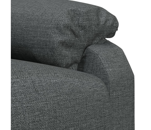 Sillón reclinable eléctrico de tela gris oscuro