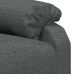 Sillón reclinable eléctrico de tela gris oscuro