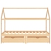 Estructura de cama infantil con cajones madera de pino 90x200cm