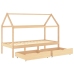 Estructura de cama infantil con cajones madera de pino 90x200cm