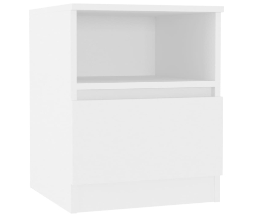 vidaXL Mesita de noche blanco madera contrachapada 40x40x50 cm