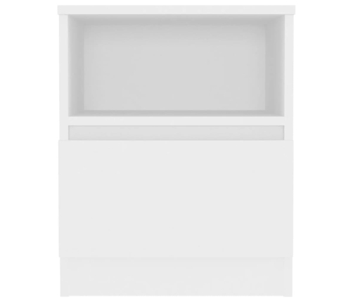 vidaXL Mesita de noche blanco madera contrachapada 40x40x50 cm