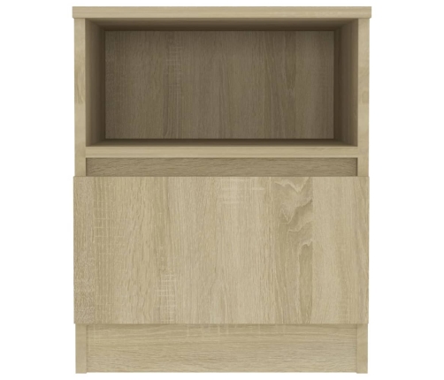 vidaXL Mesita de noche madera contrachapada roble Sonoma 40x40x50 cm