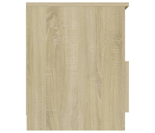 vidaXL Mesita de noche madera contrachapada roble Sonoma 40x40x50 cm