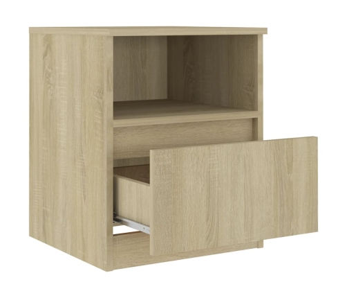 vidaXL Mesita de noche madera contrachapada roble Sonoma 40x40x50 cm