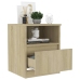 vidaXL Mesita de noche madera contrachapada roble Sonoma 40x40x50 cm