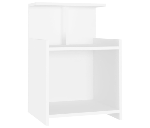 vidaXL Mesita de noche madera contrachapada blanco 40x35x60 cm