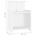 vidaXL Mesita de noche madera contrachapada blanco 40x35x60 cm