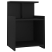 vidaXL Mesita de noche madera contrachapada negro 40x35x60 cm